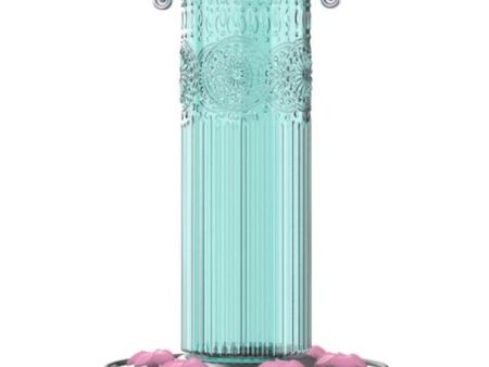 Nature s Way Cyan Antique Glass Bottle Hummingbird Feeder - 28 oz. Supply