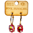 Pink Panache Oval Rhinestone Earrings Fashion