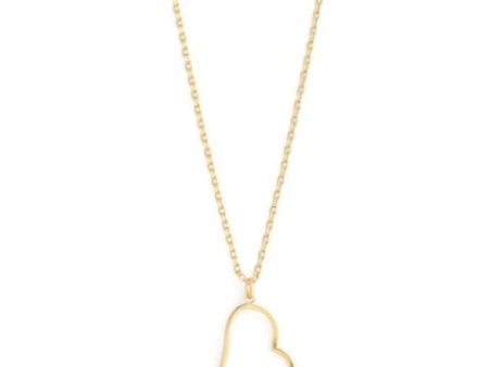 Free-Form Heart & Cross Necklace on Sale