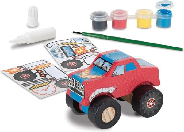 Wooden Monster Truck Building & Painting Kit Online Sale