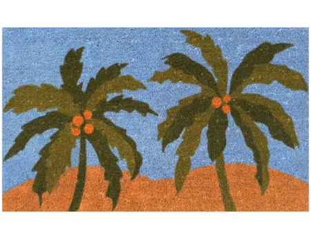 Beach Palms Coir Mat - 17  x 29  Fashion