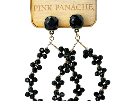 Pink Panache Floral Bead Teardrop Earrings Online Hot Sale