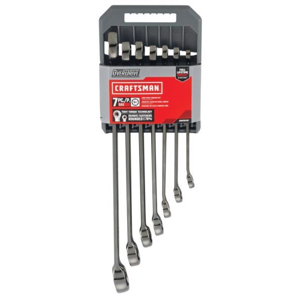 Craftsman Overdrive 6 Point SAE Wrench Set - 7 pc. Fashion