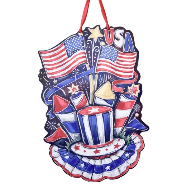 Home Malone Patriotic Americana Door Hangers Cheap