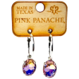 Pink Panache Oval Rhinestone Earrings Fashion