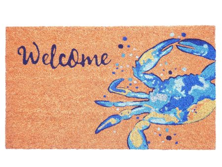 Blue Crab  Welcome  Coir Mat - 17  x 29  For Discount