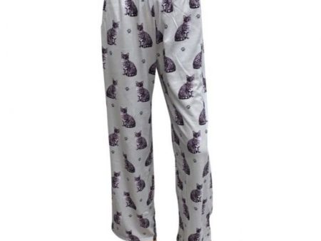 Comfies Silver Tabby Cat Pajama Bottoms Sale