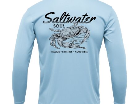 Salt Water Soul Performance Shirt - Blue Crab Online now