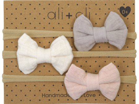 Ali + Oli Baby Headband Bow Set - 3 Pc. Online Sale