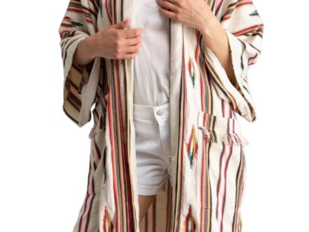 Margarita Long Ikat Striped Kimono Fashion