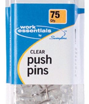 Swingline Push Pins - Clear - 75 pc. Fashion