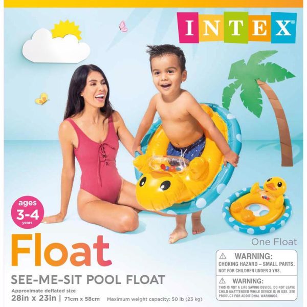 Intex See-Me-Sit Inflatable Kiddie Pool Float Hot on Sale