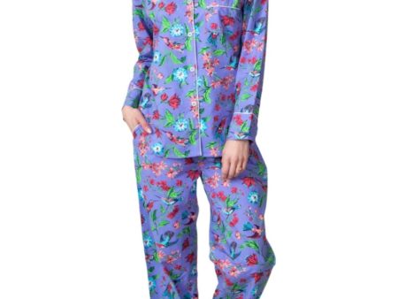 Printfresh Hummingbird Haven Long Pajama Set Discount