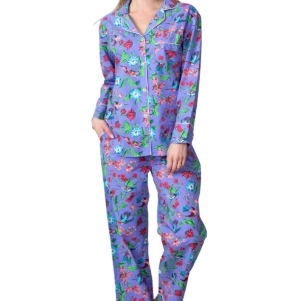 Printfresh Hummingbird Haven Long Pajama Set Discount