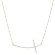 Brushed Side Cross Necklace For Discount