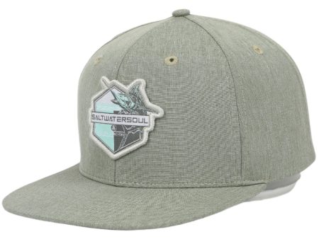 Salt Water Soul Green Marlin Snapback Hat For Cheap