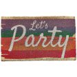 Let s Party  Multicolor Stripe Coir Mat - 18  x 30  Online Sale