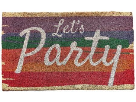 Let s Party  Multicolor Stripe Coir Mat - 18  x 30  Online Sale