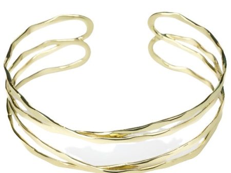 Textured Plated Brass Cuff Bracelet Online