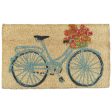 Vintage Bicycle w  Flowers Coir Mat - 18  x 30  Supply