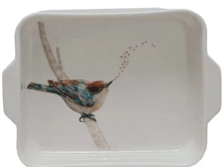 Bird on Branch Stoneware Baking Dish - 1 qt. Hot on Sale