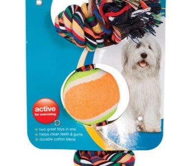 Booda Tennis Ball N  Rope Bone Dog Toy For Sale