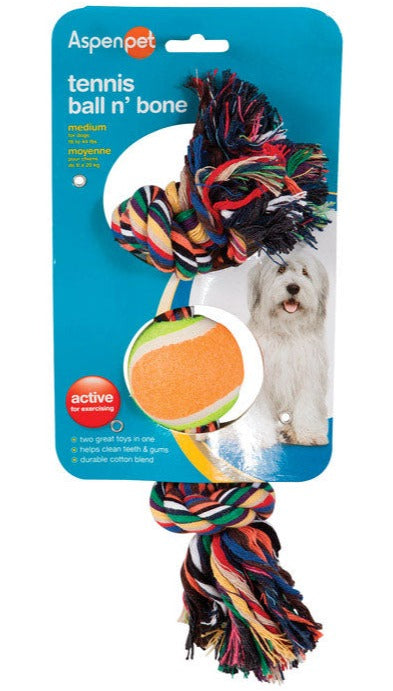 Booda Tennis Ball N  Rope Bone Dog Toy For Sale