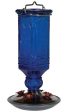 Perky-Pet Blue Antique Glass Bottle Hummingbird Feeder - 16 oz. For Sale