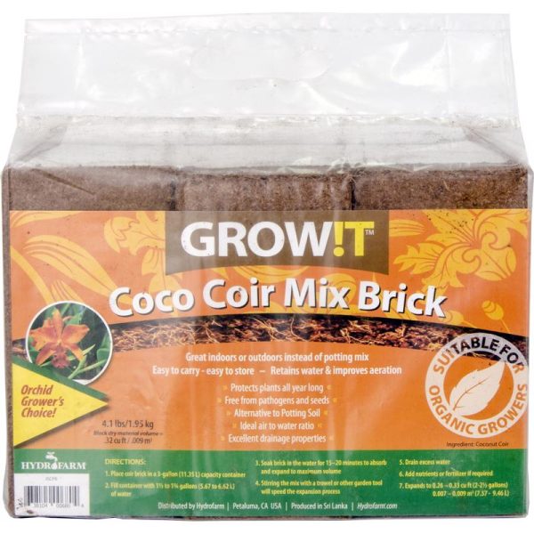 Growit All-Purpose Organic CoCo Coir Mix Brick - 3 pc. Online now