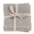 Stonewashed 10  Linen Cocktail Napkins - 4pc. Sale