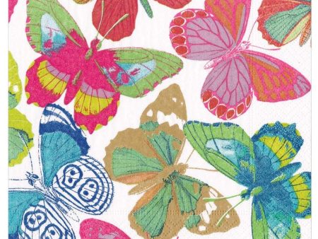 Bright Butterflies Paper Luncheon Napkins For Sale