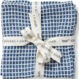 Textured Blue Checked Cotton Dishcloths - 2 pc. For Discount