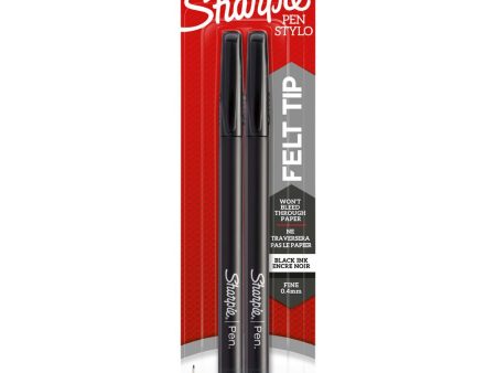 Sharpie Fine Felt Tip Pen - Black - 2 pc. Cheap