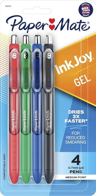 Paper Mate InkJoy Retractable Gel Pens (Assorted) - 4 pc. Cheap