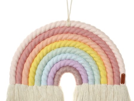 Ali + Oli Pastel Macrame Rainbow Wall Decor Fashion