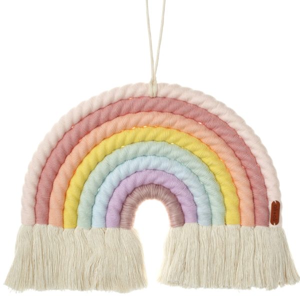 Ali + Oli Pastel Macrame Rainbow Wall Decor Fashion