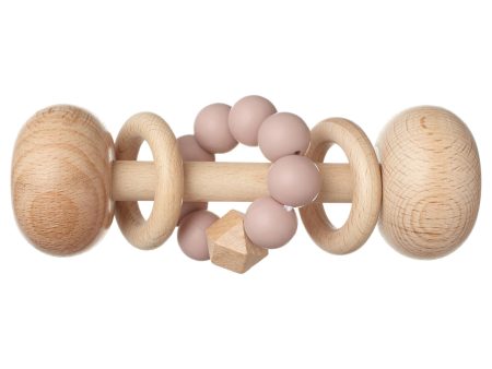 Ali + Oli Wooden Baby Rattle w  Silicone Beads Supply