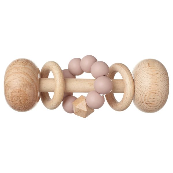 Ali + Oli Wooden Baby Rattle w  Silicone Beads Supply