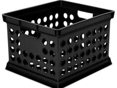 Sterilite Stackable Black Storage Crate Cheap