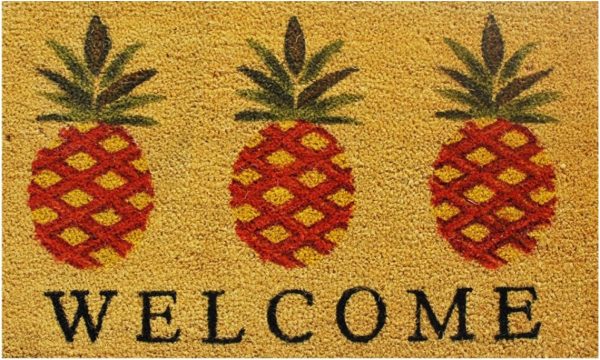 Pineapples  Welcome  Coir Mat - 17  x 29  Online Sale