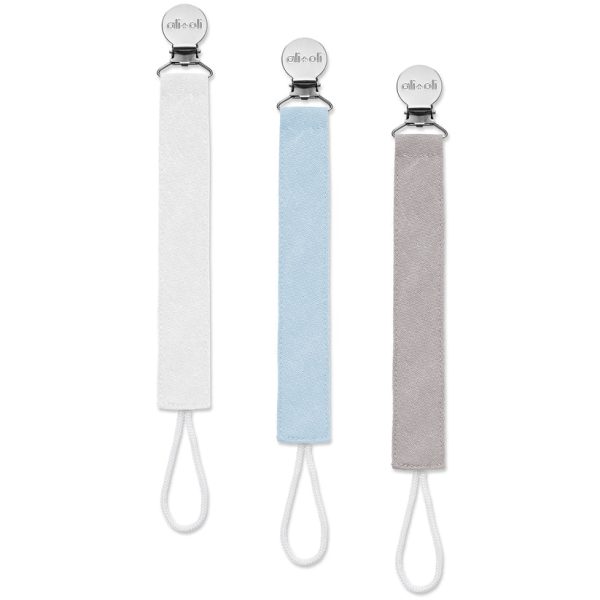 Ali + Oli Linen Pacifier Clips Hot on Sale