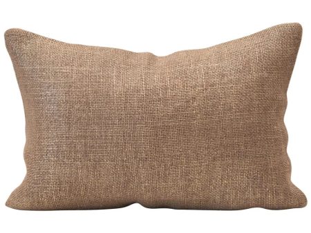 Jute & Cotton Lumbar Pillow w  Metallic Thread - 14  x 9.5  Online Hot Sale