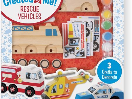 Wooden Rescue Vehicles Paint & Decoration Set on Sale