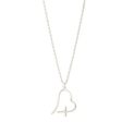 Free-Form Heart & Cross Necklace on Sale