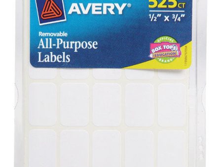 Avery All-Purpose Adhesive Labels - .5  x .75  - 525 pc. Supply