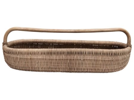 Woven Rattan Flower & Herb Basket For Discount