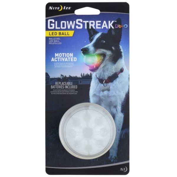 Nite Ize GlowStreak Disc-O LED Ball Dog Toy on Sale