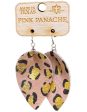 Pink Panache Leopard Print Teardrop Earrings Supply