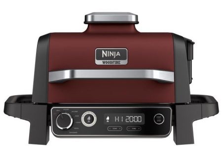 Ninja Woodfire Electric Grill & Smoker (Red) For Cheap