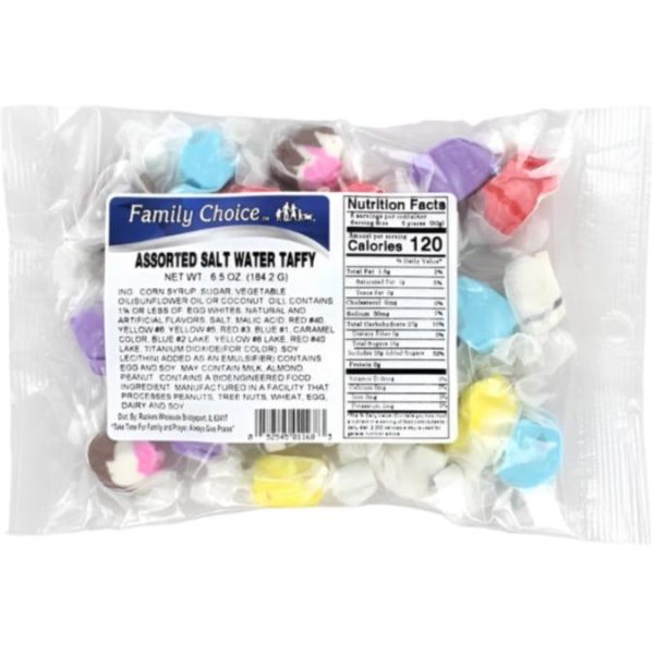 Family Choice Assorted Salt Water Taffy - 6.5 oz. For Discount